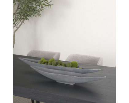 Mercana Piero Metal Decorative Bowl - Concrete, Large