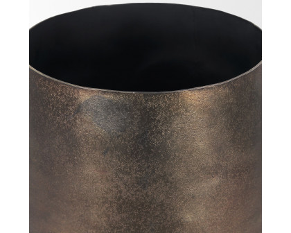 Mercana Quade Large Metal Planter - Gold