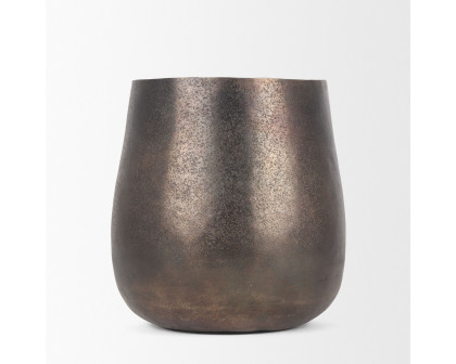 Mercana Quade Small Metal Planter - Gold