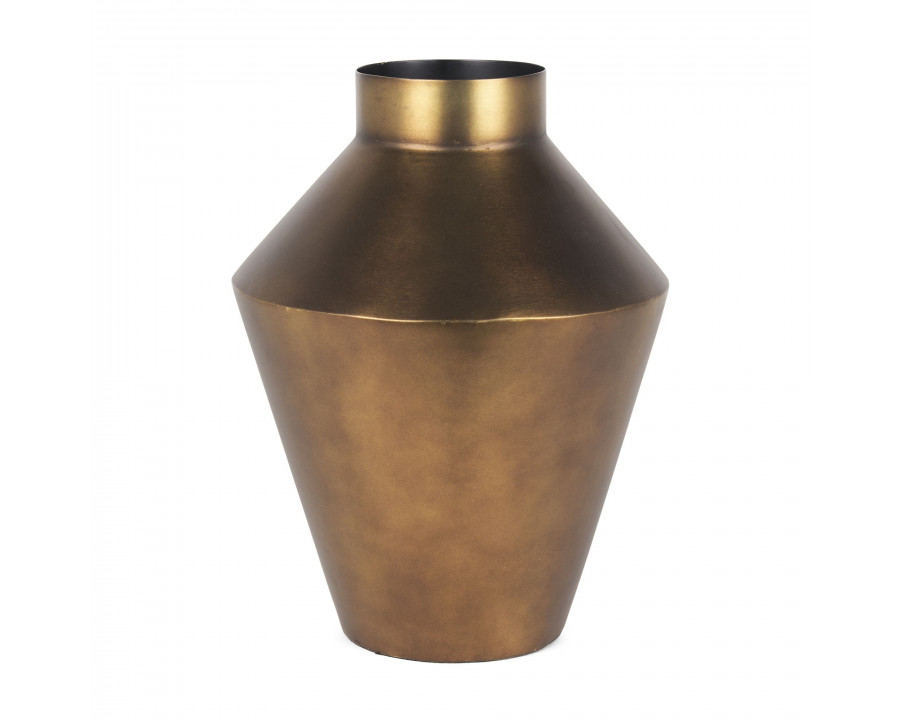 Mercana Perrin Large Metal Decorative Vase - Gold