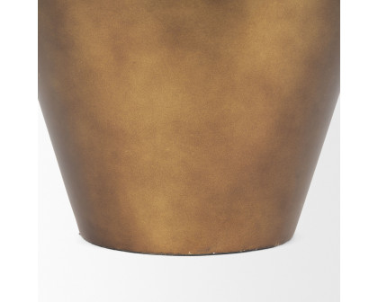 Mercana Perrin Large Metal Decorative Vase - Gold