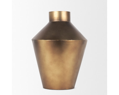 Mercana Perrin Small Metal Decorative Vase - Gold