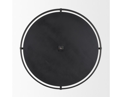 Mercana - Rani Matte Black Metal/Wood Wall Clock