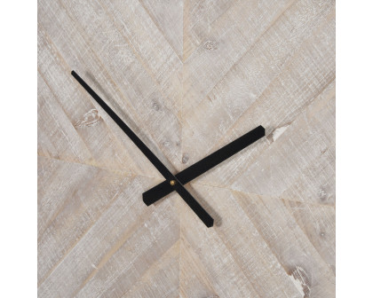 Mercana - Rani Matte Black Metal/Wood Wall Clock