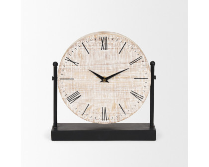 Mercana - Raja Matte Black Metal Table Clock