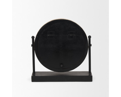 Mercana - Raja Matte Black Metal Table Clock