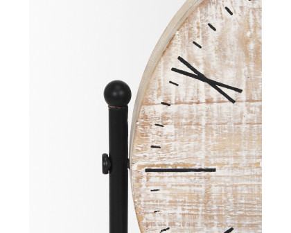 Mercana - Raja Matte Black Metal Table Clock