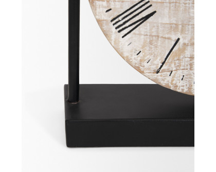 Mercana - Raja Matte Black Metal Table Clock