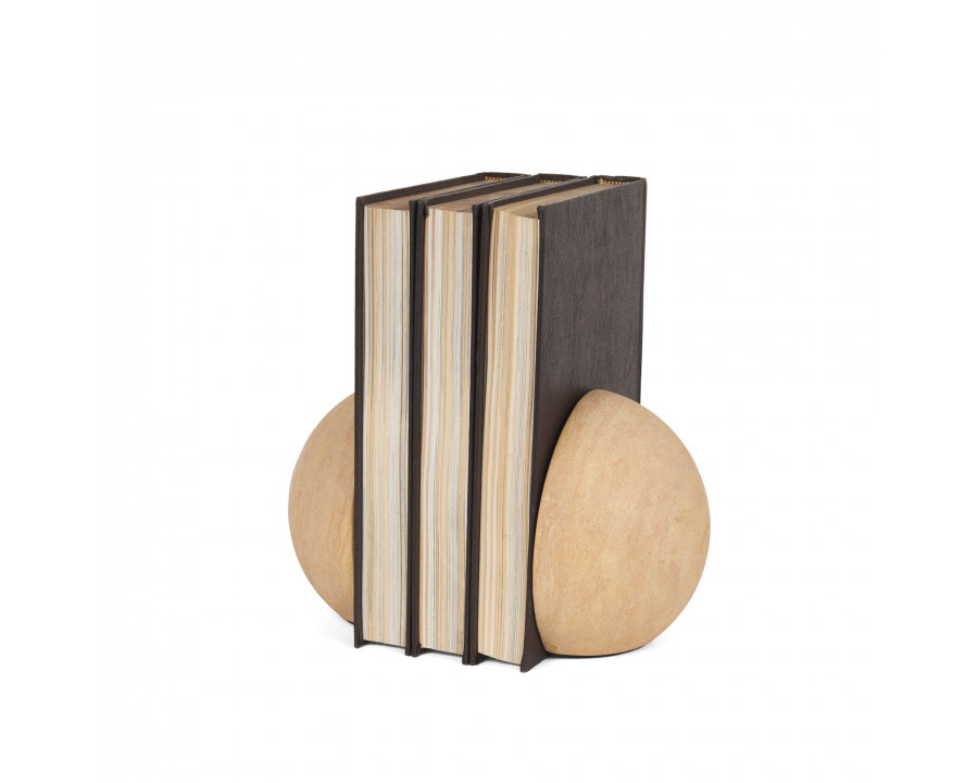 Mercana - Rahmi Sandstone Orb Bookends