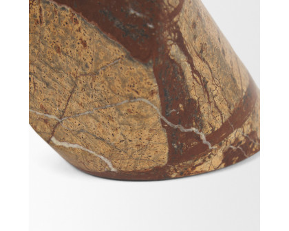 Mercana - Rahima Brown Forest Marble Angled Bookends