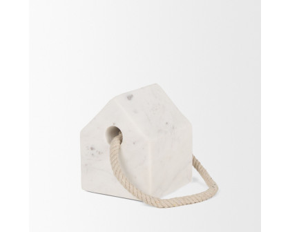 Mercana Raena Marble House Door Stopper - White