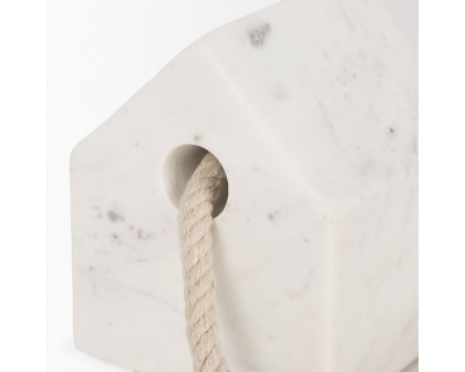 Mercana Raena Marble House Door Stopper - White