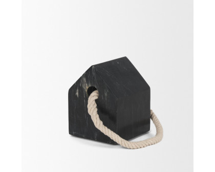 Mercana Raena Marble House Door Stopper - Black