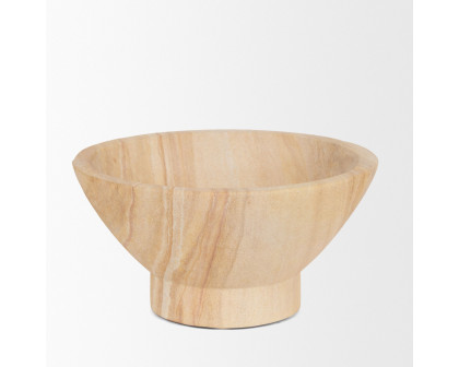 Mercana - Ramira Beige Sandstone Decorative Pedestal Bowl