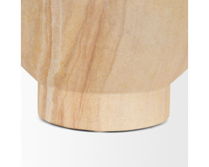 Mercana - Ramira Beige Sandstone Decorative Pedestal Bowl