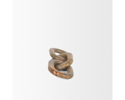 Mercana Reinir Marble Chain Link Decorative Object - Brown