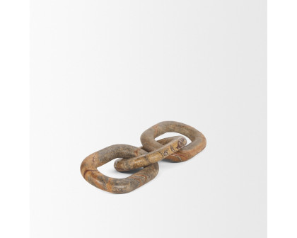 Mercana Reinir Marble Chain Link Decorative Object - Brown