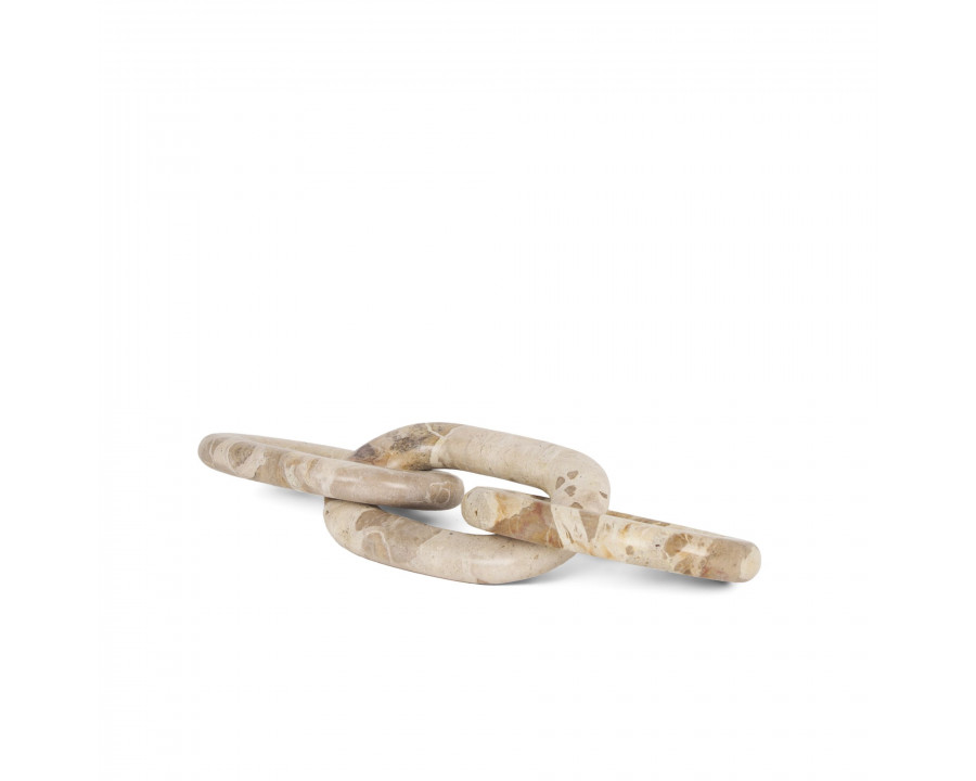 Mercana Reinir Marble Chain Link Decorative Object - Beige