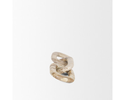 Mercana Reinir Marble Chain Link Decorative Object - Beige