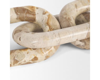 Mercana Reinir Marble Chain Link Decorative Object - Beige