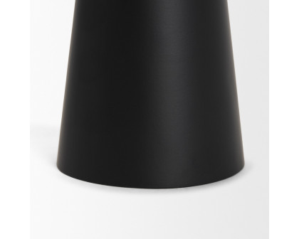 Mercana Quadir Short Matte Black Metal Candle Holder