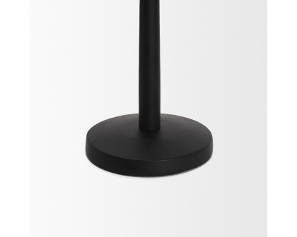 Mercana Qwin Matte Black Cast Aluminum Tall Candle Holder