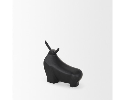 Mercana Radu Small Metal Bull Decorative Object - Black