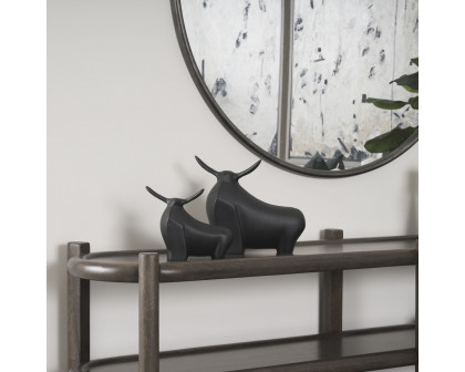 Mercana Radu Small Metal Bull Decorative Object - Black