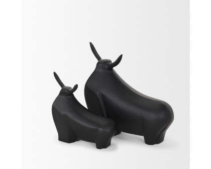 Mercana Radu Small Metal Bull Decorative Object - Black