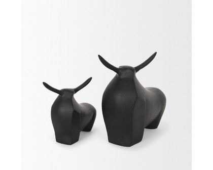 Mercana Radu Small Metal Bull Decorative Object - Black