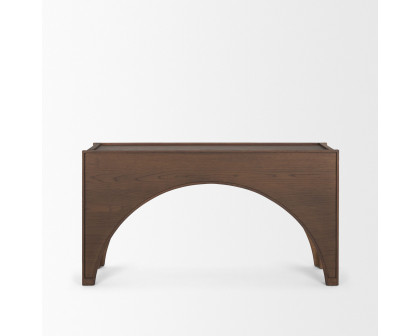 Mercana - Laraya Dark Brown Wood Arched Console Table