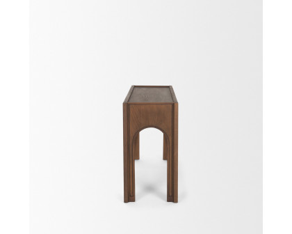 Mercana - Laraya Dark Brown Wood Arched Console Table