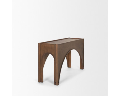 Mercana - Laraya Dark Brown Wood Arched Console Table