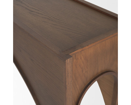 Mercana - Laraya Dark Brown Wood Arched Console Table