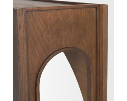 Mercana - Laraya Dark Brown Wood Arched Console Table