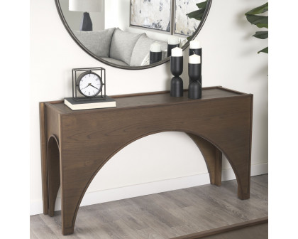 Mercana - Laraya Dark Brown Wood Arched Console Table