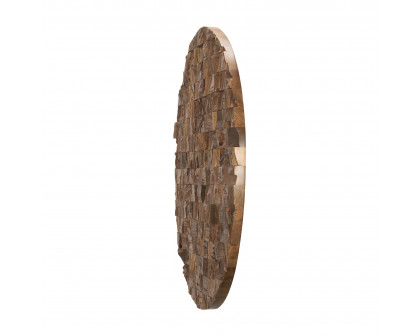 Mercana 32" Into the Abyss II Wall Art - Light Brown, Wood