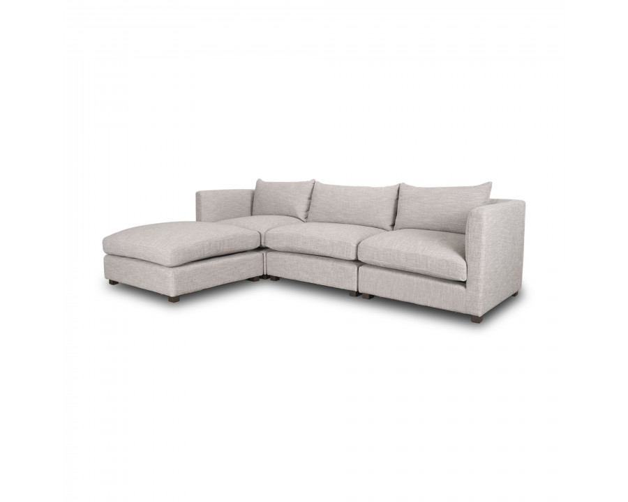 Mercana - Halston 4 Piece Sectional with 1 Ottoman