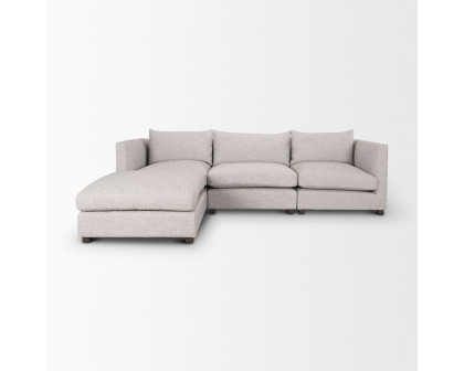 Mercana - Halston 4 Piece Sectional with 1 Ottoman