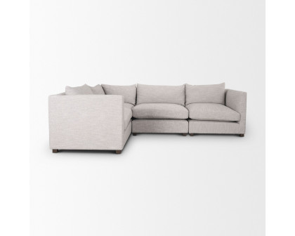 Mercana Halston 4 Piece Sectional - Light Gray