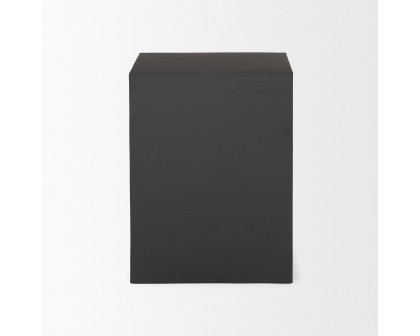 Mercana - Sobi Matte Black Square Metal Side Table