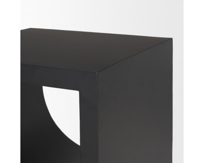 Mercana - Sobi Matte Black Square Metal Side Table