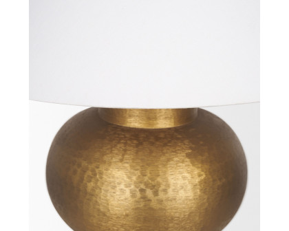 Mercana Salaah Table Lamp with Cream Shade - Gold