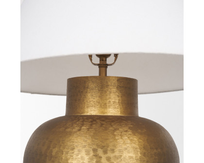 Mercana Salaah Table Lamp with Cream Shade - Gold