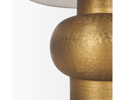 Mercana Salaah Table Lamp with Cream Shade - Gold