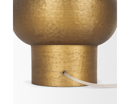 Mercana Salaah Table Lamp with Cream Shade - Gold