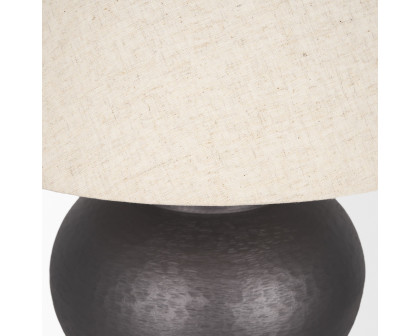 Mercana Salaah Table Lamp with Beige Shade - Black