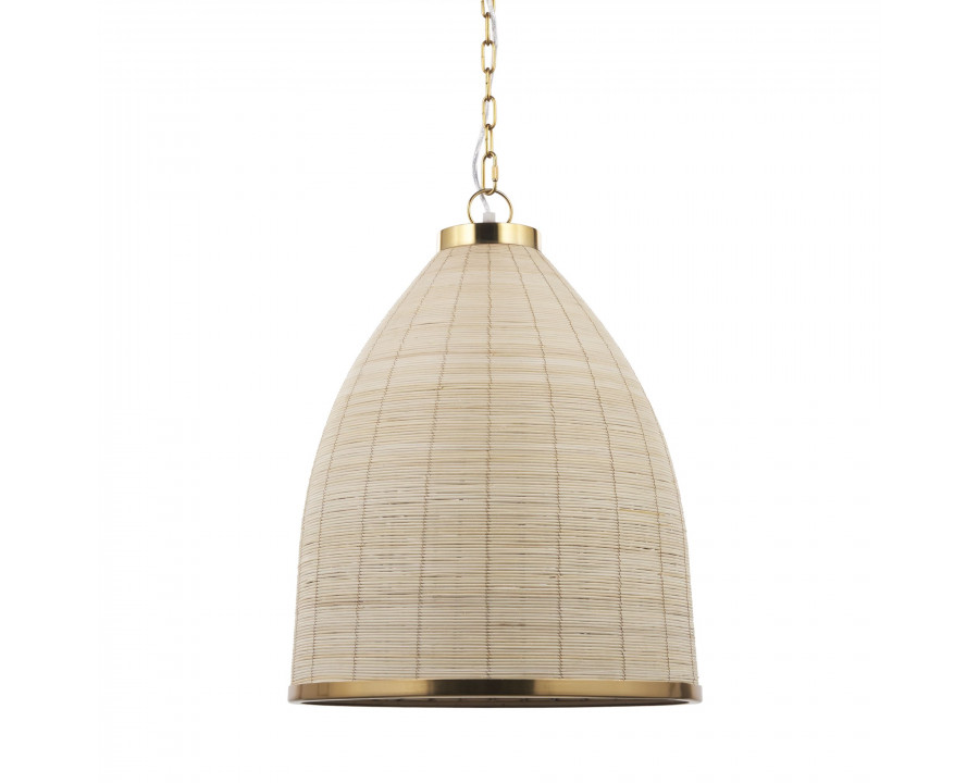 Mercana - Saliha Cane with Brass Metal Pendant Light