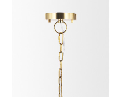 Mercana - Saliha Cane with Brass Metal Pendant Light