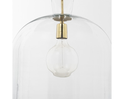 Mercana Sadah Large Pendant Light with Gold Metal - Clear, Metal